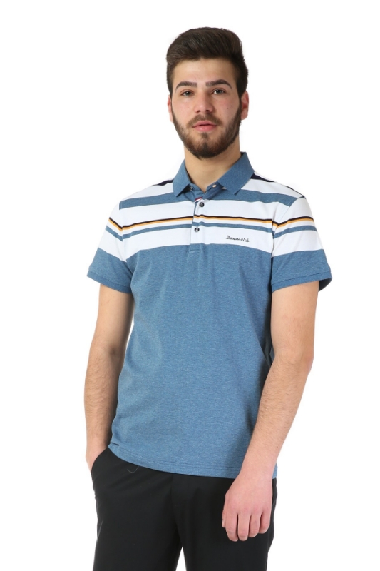 Tricou bleu cu dungi P118570S-2