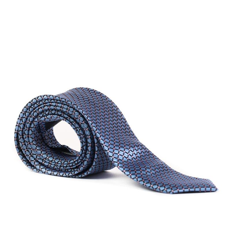 Cravata bleu cu model F1