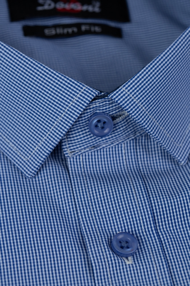 Imagine Camasa slim bleumarin carouri 9745-6