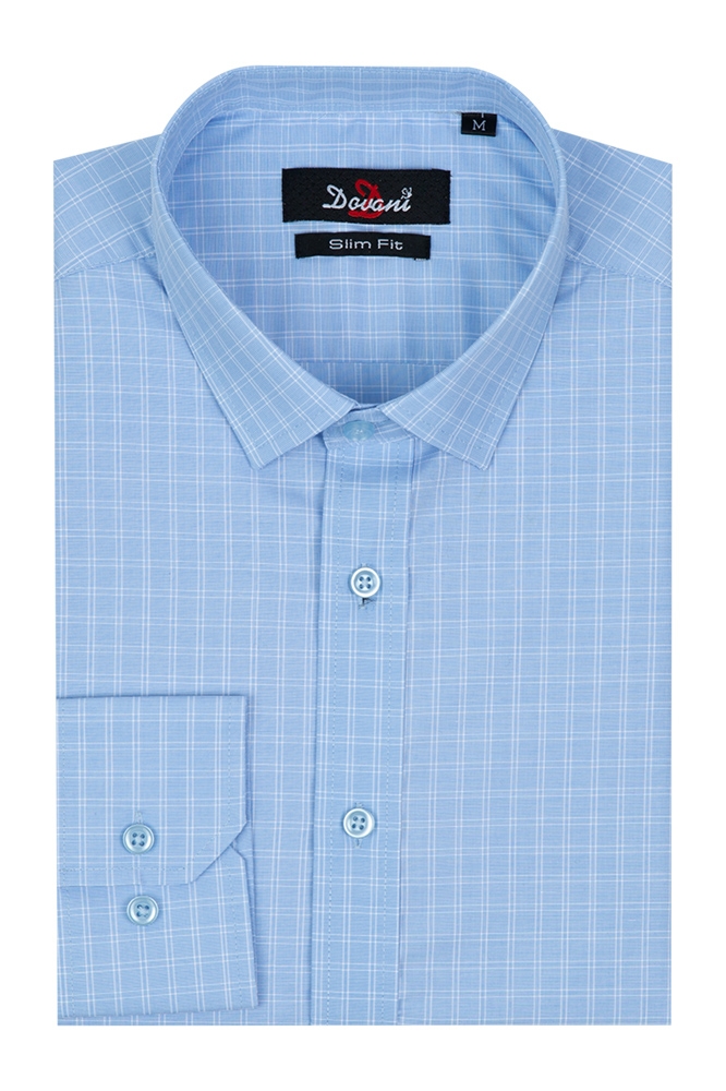 Imagine Camasa slim bleu carouri 0136-1361F