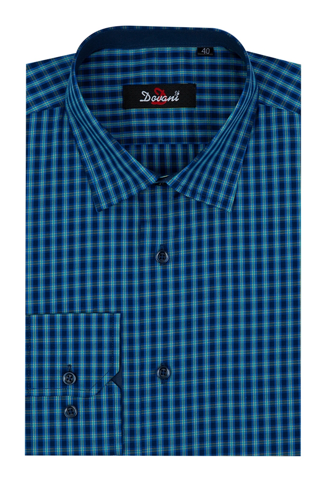 Imagine Camasa clasica albastra carouri A04