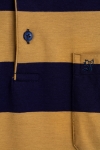 Imagine Tricou bleumarin cu dungi mustar S8215-3