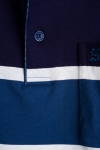 Imagine Tricou bleumarin cu dungi albe si albastre B2113-2