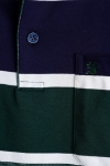 Imagine Tricou verde cu dungi bleumarin B2113-3