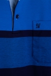 Imagine Tricou bleumarin cu dungi albastre si bleu S8211
