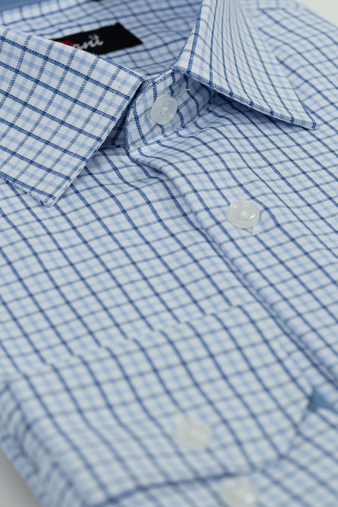 Imagine Camasa clasica bleu carouri 81668-42