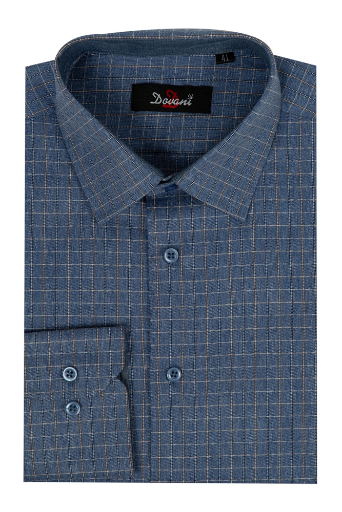 Imagine Camasa clasica bleu carouri B191-53