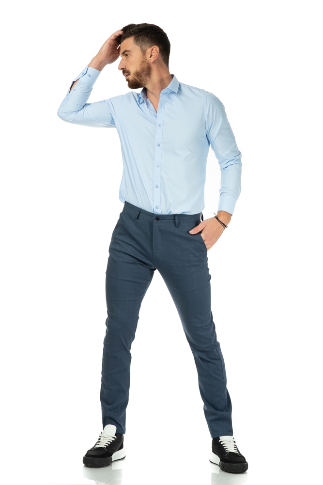 Imagine Pantaloni slim gri S281-2