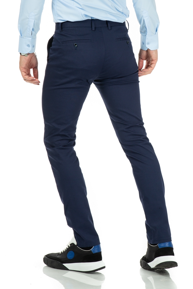 Imagine Pantaloni slim albastri S284-12
