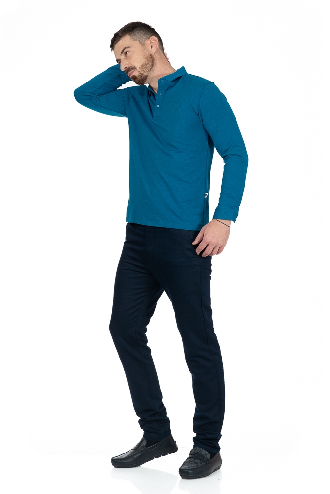 Imagine Tricou maneca lunga albastru 289-1