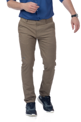 Imagine Pantaloni maro pepit R613-3