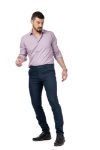 Imagine Pantalon slim bleumarin pepit S554-8