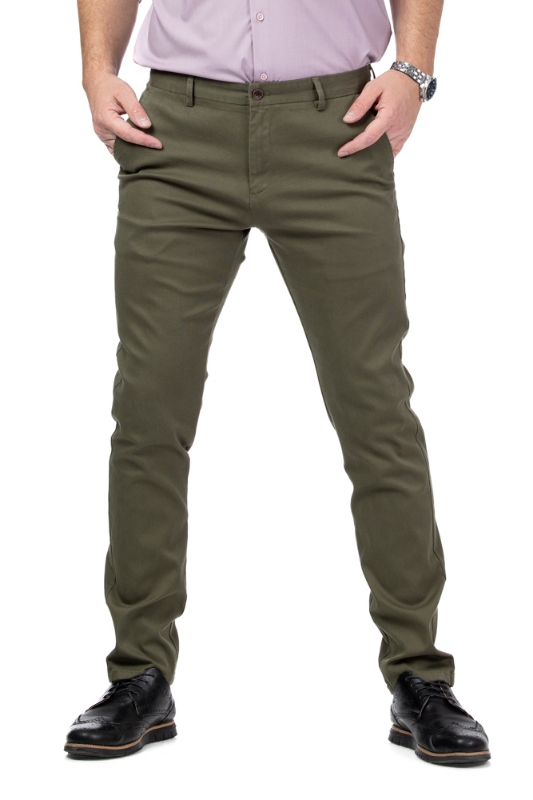 Imagine Pantalon slim verde kaki S555-4