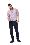 Imagine Pantalon slim bleumarin S557-4