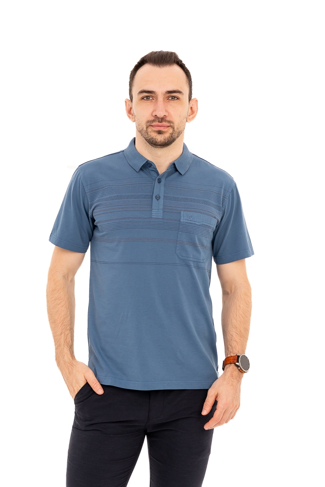 Imagine Tricou albastru cu linii punctate 8208