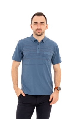 Imagine Tricou albastru cu linii punctate 8208