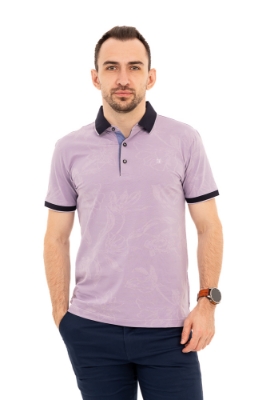 Imagine Tricou mov liliac cu flori P26016S