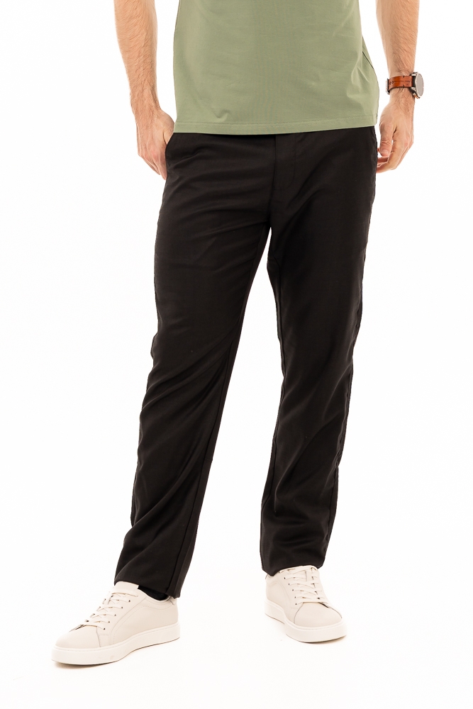 Imagine Pantalon regular negru R722-96
