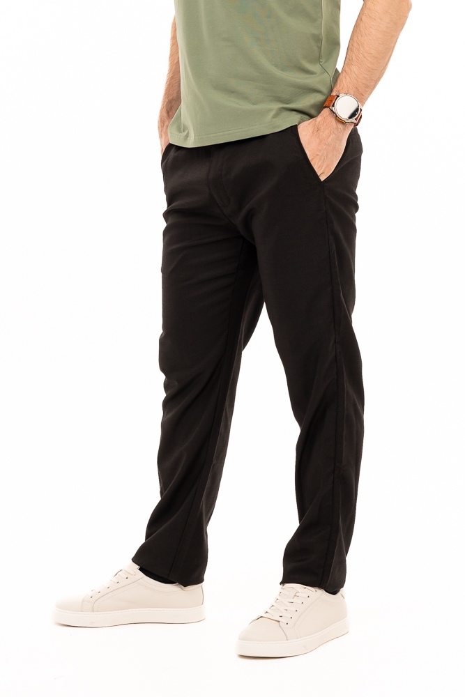 Imagine Pantalon regular negru R722-96