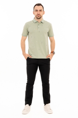 Imagine Pantalon slim negru S711 black