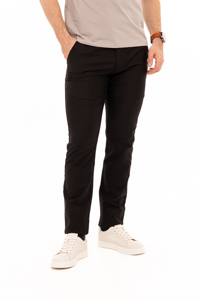 Imagine Pantalon slim negru S713-7