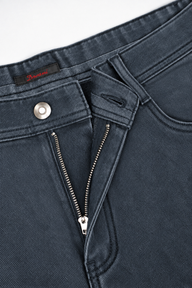 Imagine Pantalon denim inchis cu subton gri 3A5116