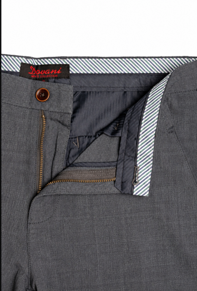 Imagine Pantalon regular negru pepit R739-9