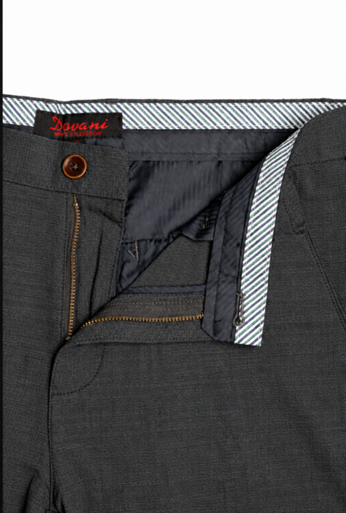 Imagine Pantalon slim negru pepit S731-9